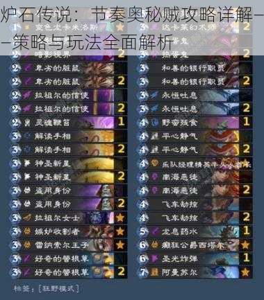 炉石传说:节奏奥秘贼攻略详解——策略与玩法全面解析