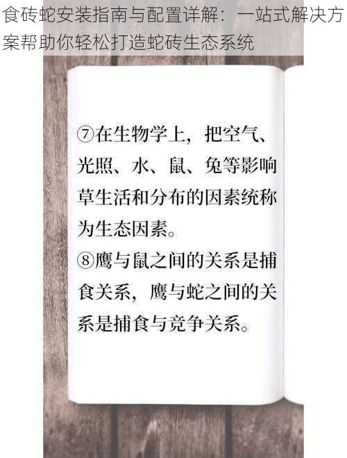 食砖蛇安装指南与配置详解:一站式解决方案帮助你轻松打造蛇砖生态系统